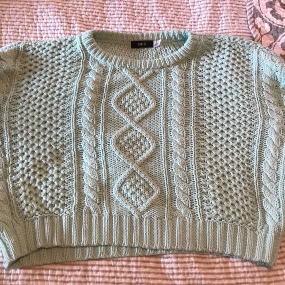BDG mint cropped sweater